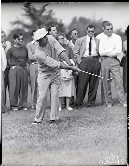 Amateur Prints: Golfer Robert Riegel Tees Off