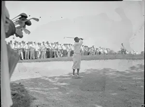 Golfer Swinging Club