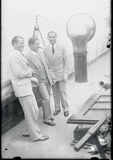 Golfer Walter Hagen and Friends on Ship