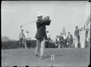 Prints of (Original Caption). C. Kirby, Metropolitan Golf Championships, Englewood Swing Through History: Golfer Walter T. Travis