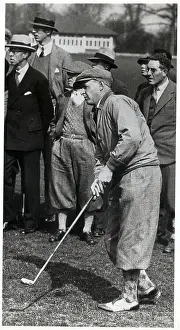 Muirfield Prints: Golfer Watching Ball