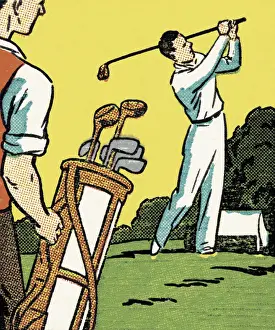 Illustra Prints: Two Golfers