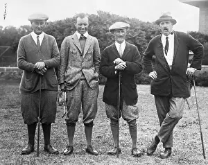 Chick Evans Prints: Golfers with their Golf Clubs