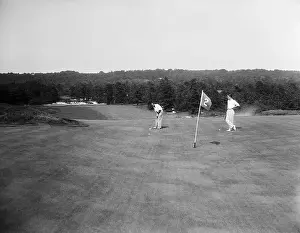 Number Prints: Golfers on Green