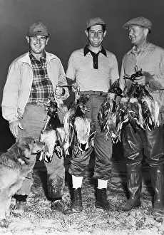 Memphis Prints: Golfers Holding the Ducks Killed Hunting