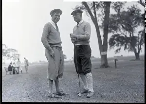 Tournament Prints: Two Golfers on Links