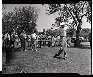 Golfers Watching Byron Nelson Tee Off