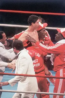 Gomez vs. Pintor for Super Bantamweight Championship of the World in 1982