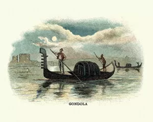 Venice Gallery: Gondola, 19th Century