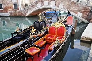 Gondolas in a canal