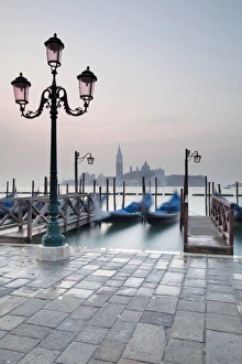 Images Dated 21st November 2012: Gondolas and San Giorgio Maggiore from St Marks Square, Venice, Venezien, Italy