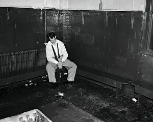 Gordon Howe Sitting Dejectedly