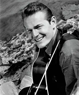 Gordon Lightfoot Portrait with Guitar