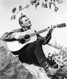 Gordon Lightfoot Portrait with Guitar