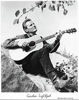 Gordon Lightfoot Portrait with Guitar
