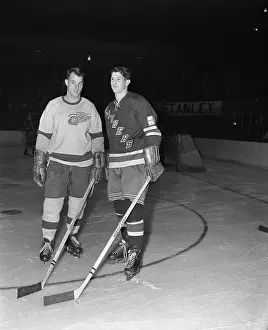 Gordon and Vic Howe in Different Uniforms
