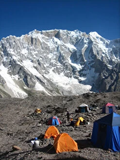 Images Dated 15th August 2009: Goro II campsite in Baltoro glacier