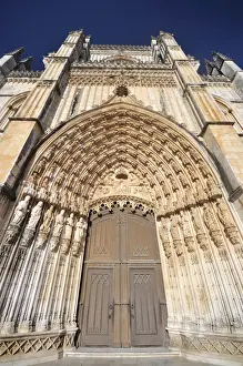 Santa Prints: Gothic portal of the basilica, Dominican monastery Mosteiro de Santa Maria da Vitoria