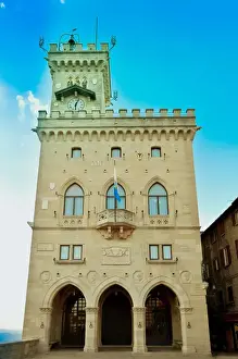 Town Hall Prints: Government seat of San Marino (Palazzo Pubblico)