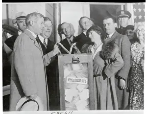 Former Governor A. Harry Moore and Wife at Voting Booth