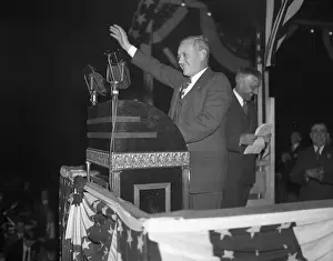 Podium Prints: Governor Alf Landon Delivering Speech