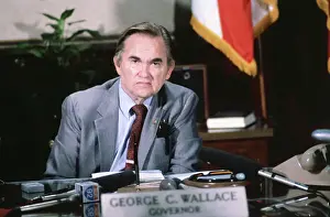 Montgomery Prints: Governor George Wallace Pausing at Press Release Session