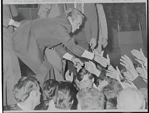 Nashville Prints: Governor George Wallace Stooping to Shake Supporter's Hands
