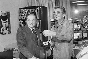 Governor Milton Shapp and Disc Jockey in Radio Station