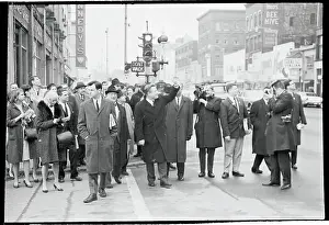 Manchester Prints: Governor Nelson Rockefeller Walking Down Street