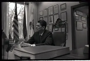 Sacramento Prints: Governor Ronald Reagan Using Gestures to Answer Questions