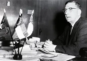 Governor Ross Barnett at Desk