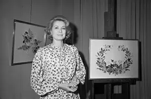 Grace Kelly Displaying Her Collage