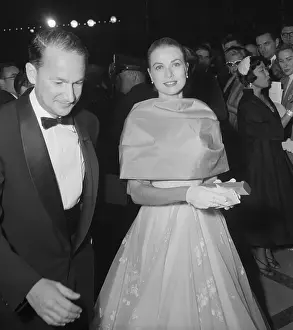 Grace Kelly in Formal Attire With Escort