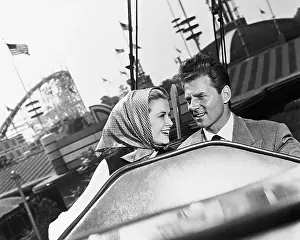 Grace Kelly and Friend Ride Roller Coaster