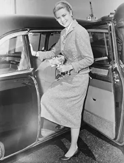 Grace Kelly Getting into Automobile