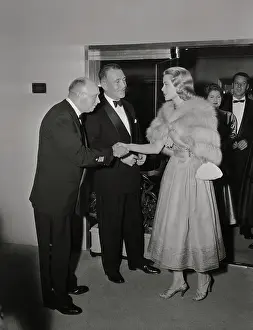 Grace Kelly Greeted by Ship's Captain and Purser