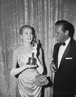 Receiving Prints: Grace Kelly Receiving Her Academy Award
