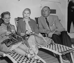 Kelly Sr Prints: Grace Kelly Sitting With Her Parents