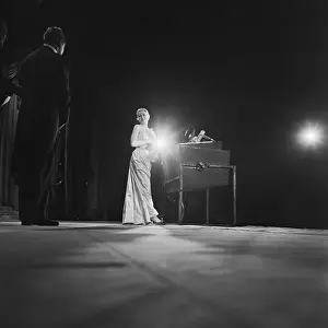 Grace Kelly Standing At The Podium