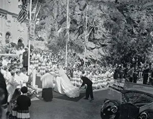 Grace Kelly Walking to St. Devote Church