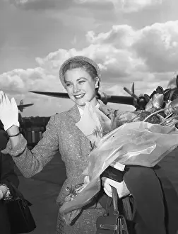 Grace Kelly Waving at Airport