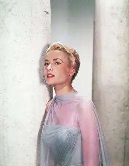 Light Blue Prints: Grace Kelly Wearing Gown by Edith Head