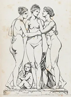 Greek Mythology Decor Prints Gallery: Three graces or charites roman mythology