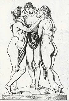 Images Dated 21st January 2014: The Three Graces Engraving