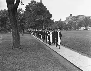 Graduation Prints: Graduates Walking to Graduation