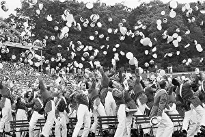 Cadet Prints: Graduating Class of 1987 at West Point Throwing Hats