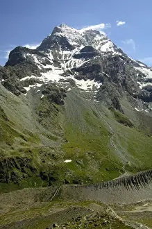 Grand Combin Mountain, view from the Val dEntremont valley, Valais Alps, Valais, Switzerland, Europe