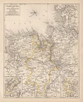 Images Dated 15th June 2015: Grand Duchy of Oldenburg, litograph, published in 1877