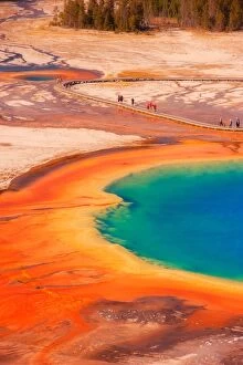 Grand Prismatic Spring, Midway Geyser Basin, Yellowstone National Park, UNESCO World Heritage Site, Wyoming