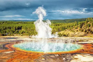 Global Landscape View Prints: Grand Prismatic Spring - Yellowstone National Park